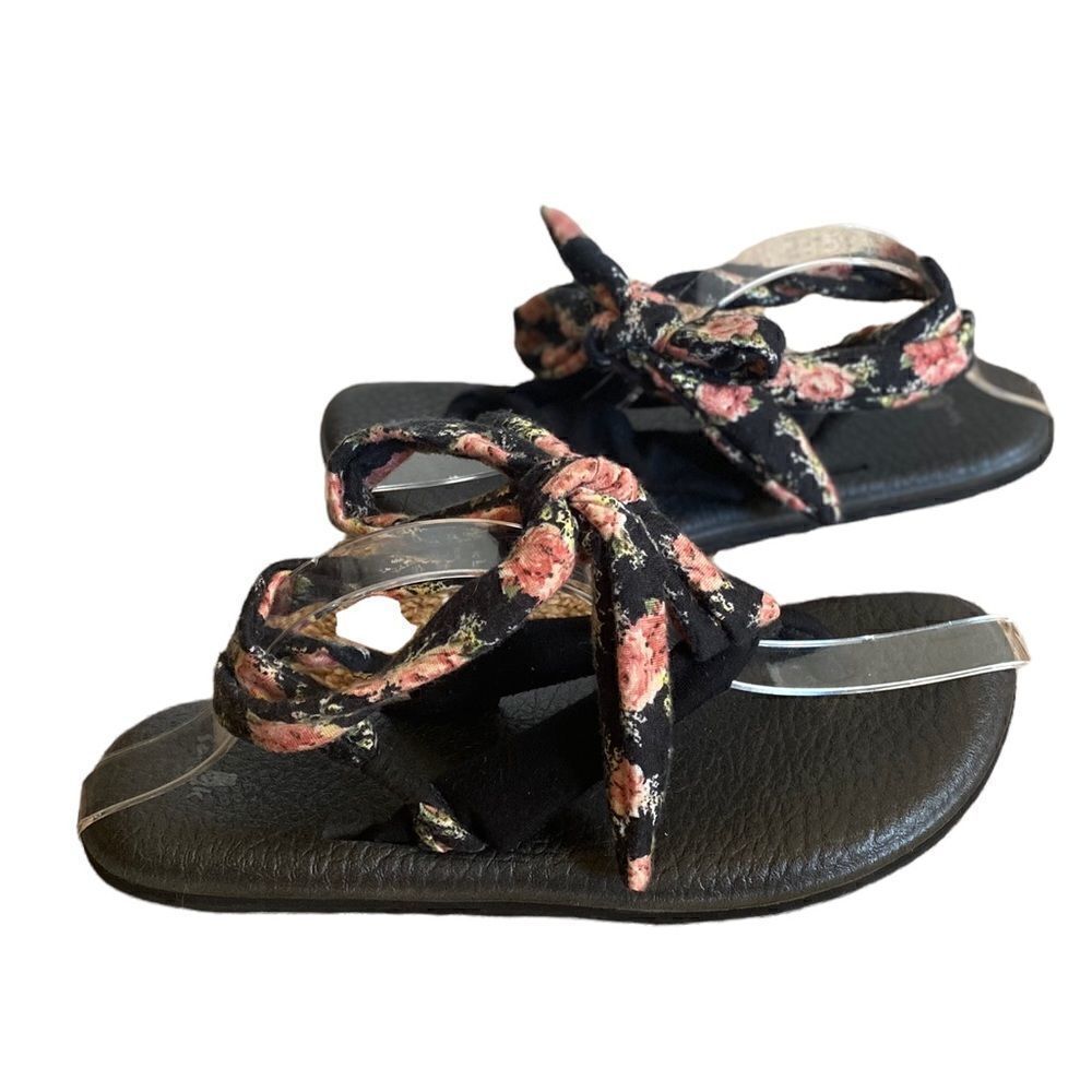 Sanuk Yoga Sling Floral Sandal Size 9